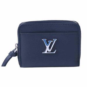 Louis Vuitton LockMe Zippy Coin Purse Round Zipper Coin Case Black Leather